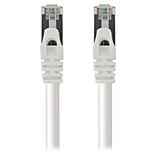 Cable telefónico Ethernet Rj45 (CAT7, Largo: 20 m, Blanco)