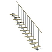 Dolle Mittelholmtreppe Cork (Breite: 79 cm, Gerade, Perlgrau, Farbe Stufen: Ahorn Natur, Geschosshöhe: 222 cm - 270 cm) | BAUHAUS