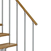 Dolle Mittelholmtreppe Cork (Breite: 79 cm, Gerade, Perlgrau, Farbe Stufen: Eiche Natur, Geschosshöhe: 222 cm - 270 cm) | BAUHAUS