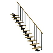 Dolle Mittelholmtreppe Cork (Breite: 79 cm, Gerade, Anthrazitgrau, Farbe Stufen: Eiche Natur, Geschosshöhe: 222 cm - 270 cm) | BAUHAUS