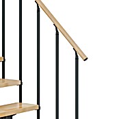 Dolle Mittelholmtreppe Cork (Breite: 79 cm, 1/4-gewendelt, Anthrazitgrau, Farbe Stufen: Buche Natur, Geschosshöhe: 240 cm - 292 cm) | BAUHAUS