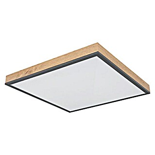 Globo Doro LED-Panel Holzoptik (24 W, 45 x 45 cm, Holzoptik/Graphit, Warmweiß)