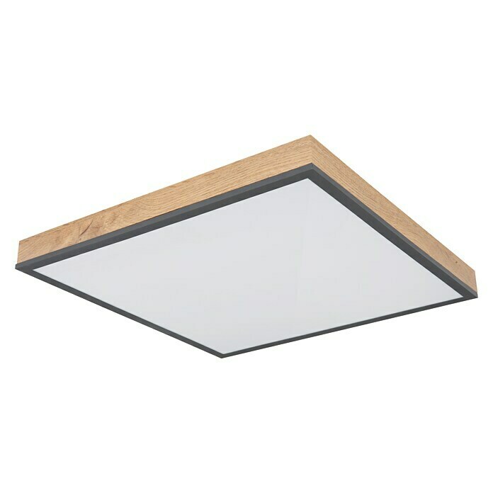 Globo Doro LED-Panel24 W, L x B x H: 45 x 45 x 6,5 cm, Braun, Warmweiß Diagonal View