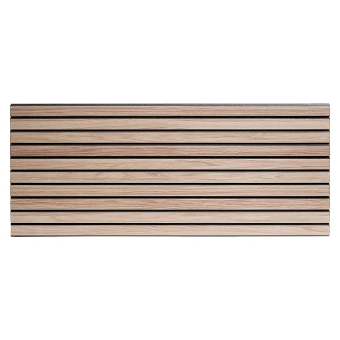 Panel de pared Linari - 120 x 50 cm, 2 ud. - Primer plano de un panel de madera clara con detalles oscuros, ideal para revestimientos de paredes modernos y diseño interior.