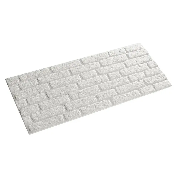 Panel de pared Loft - 2 ud., 120 x 50 cm, Blanco - Panel blanco con efecto ladrillo, ideal para interiores elegantes y diseño moderno de paredes con elementos decorativos.