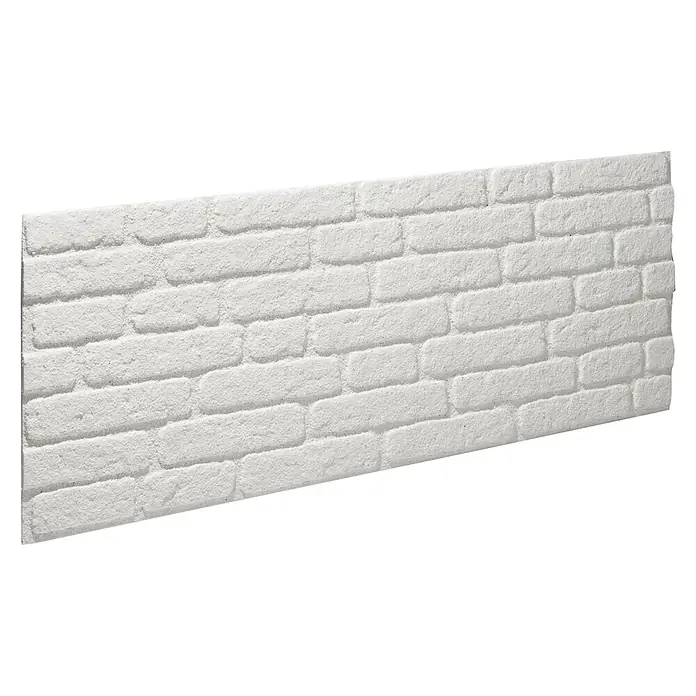 Panel de pared Loft - 2 ud., 120 x 50 cm, Blanco - Paneles de pared de ladrillo blanco con estilo para diseño de interiores. La superficie es rugosa y auténtica, muy única.
