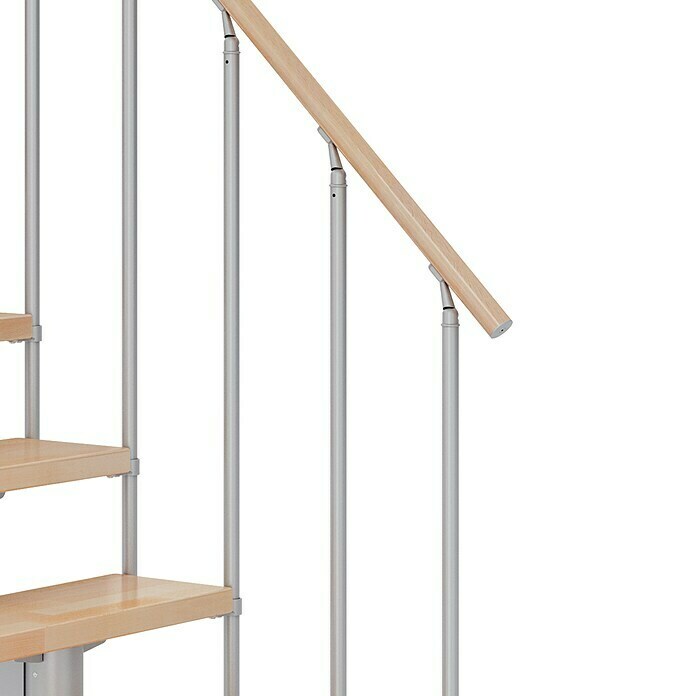 Dolle Mittelholmtreppe Cork (Breite: 79 cm, Gerade, Perlgrau, Farbe Stufen: Buche Natur, Geschosshöhe: 240 cm - 292 cm) | BAUHAUS