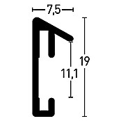 Nielsen Bilderrahmen Pixel (Mattsilber, 40 x 50 cm, Aluminium)