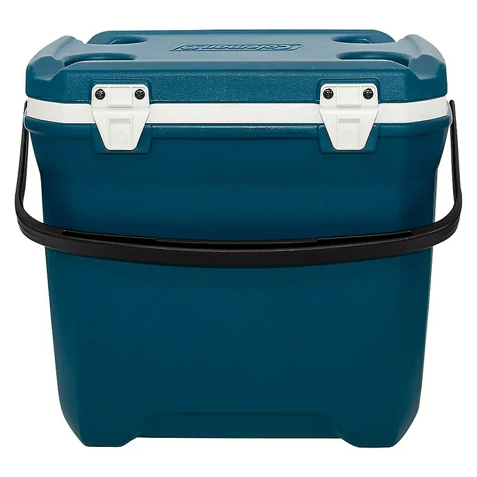 Coleman Kühlbox 28QT Xtreme™ - L x B x H: 31 x 43 x 47 cm, Volumen: 26 l, Blau - Blau-weiße Coleman Kühlbox mit schwarzem Tragegriff. Praktisch für unterwegs zum Kühlen von Speisen und Getränken.