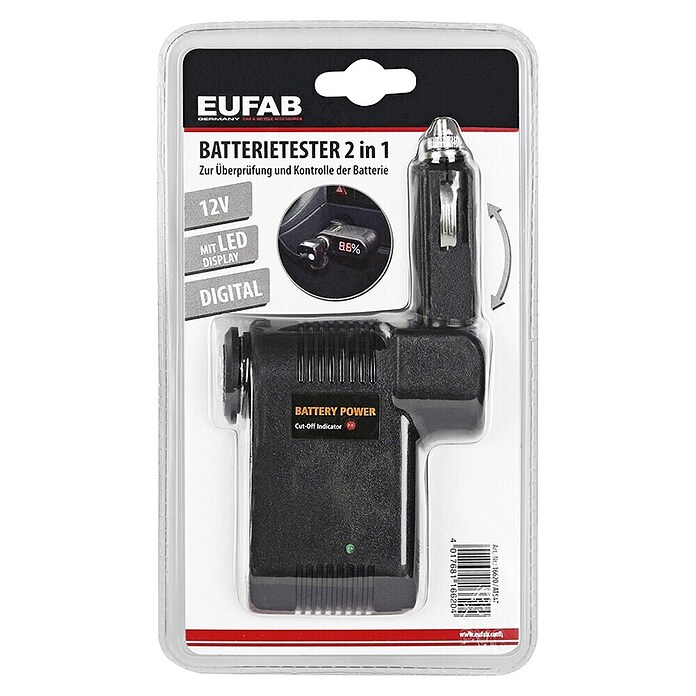 Eufab Batterietester (Spannung: 12 V)