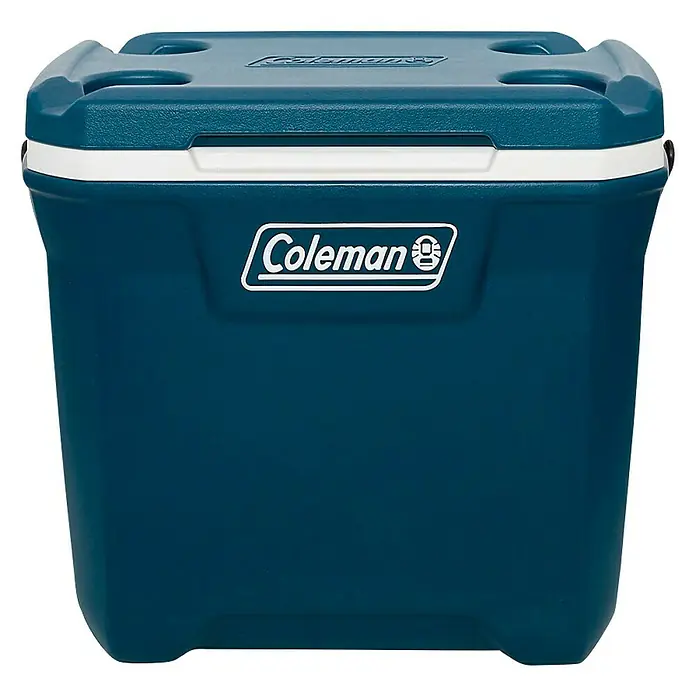 Coleman Kühlbox 28QT Xtreme™ - L x B x H: 31 x 43 x 47 cm, Volumen: 26 l, Blau - Blaue Coleman Kühlbox mit weißem Logo und umlaufendem Band.