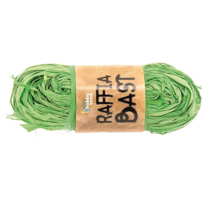 Glorex Hobby Time Raffiabast (Gelbgrün, 50 g)