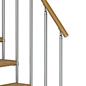 Dolle Mittelholmtreppe Dublin (Breite: 79 cm, Gerade, Perlgrau, Farbe Stufen: Eiche Natur, Geschosshöhe: 240 cm - 292 cm) | BAUHAUS