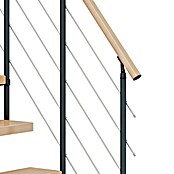 Dolle Mittelholmtreppe Dublin (Breite: 65 cm, Gerade, Anthrazitgrau, Farbe Stufen: Buche Natur, Geschosshöhe: 278 cm - 337 cm) | BAUHAUS