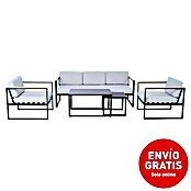 SENSUM Conjunto de muebles Inari (5 pzs., Aluminio, Negro) | BAUHAUS
