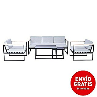 SENSUM Conjunto de muebles Inari (5 pzs., Aluminio, Negro)