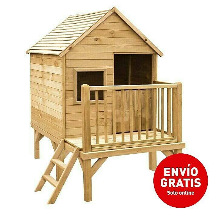 Forest-Style Caseta infantil Winny (175,6 x 151,1 x 210 cm, Natural)