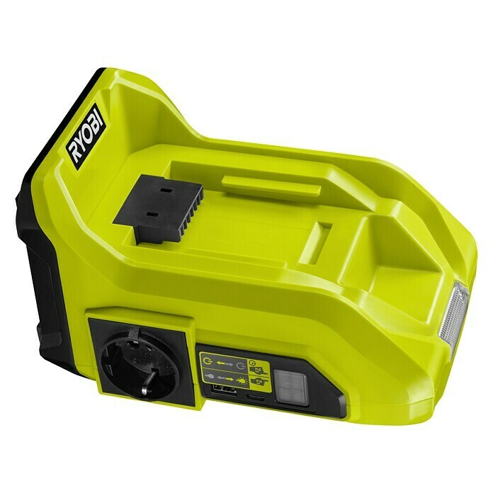 Ryobi Max Power Wechselrichter RY36BI300A-036 V, Ohne Akku, 300 W Diagonal View