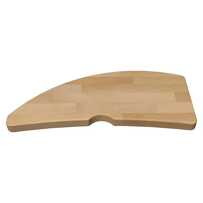 Dolle Mittelholmtreppe Berlin - Breite: 64 cm, Variabel, Anthrazitgrau, Farbe Stufen: Buche Natur, Geschosshöhe: 222 cm - 270 cm - Die helle Holzplatte mit ihrer abgerundeten Form und der Aussparung verleiht jedem Raum Wärme und Funktionalität. Ideal für kreative Projekte.
