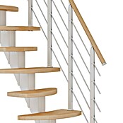 Dolle Mittelholmtreppe Berlin (Breite: 64 cm, Variabel, Verkehrsweiß, Farbe Stufen: Buche Natur, Geschosshöhe: 240 cm - 292 cm) | BAUHAUS