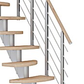 Dolle Mittelholmtreppe Berlin (Breite: 64 cm, Variabel, Perlgrau, Farbe Stufen: Eiche Weiß, Geschosshöhe: 259 cm - 315 cm) | BAUHAUS