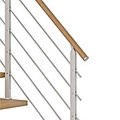 Dolle Mittelholmtreppe Hamburg (Breite: 85 cm, Gerade, Verkehrsweiß, Farbe Stufen: Buche Natur, Geschosshöhe: 278 cm - 322 cm) | BAUHAUS