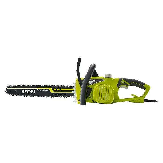 Ryobi Elektro-Kettensäge RCS1935B - 1.900 W, Schwertlänge: 40 cm - Grüne RYOBI Kettensäge mit 356mm Schwertlänge für den präzisen Baumschnitt. Ideal für Gartenarbeiten und einfache Holzarbeiten.