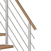 Dolle Mittelholmtreppe Frankfurt (Breite: 65 cm, Gerade, Verkehrsweiß, Farbe Stufen: Buche Natur, Geschosshöhe: 259 cm - 301 cm) | BAUHAUS