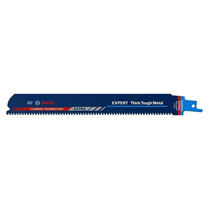 Bosch Expert Säbelsägeblatt Thick Though Metal S1155CHC - Länge: 225 mm - Bosch EXPERT Säbelsägeblatt für dickes Metall, gefertigt mit Carbide Technology, für extra Robustheit und präzise Schnitte.