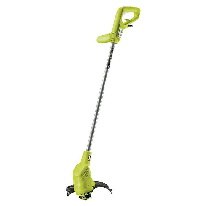Ryobi Elektro-Rasentrimmer RLT3525 - 350 W, Schnittbreite Faden: 25 cm - Ryobi Akku-Rasentrimmer mit EasyEdge Funktion. Das Gerät ist gelb und hat einen verstellbaren Griff für optimalen Komfort.