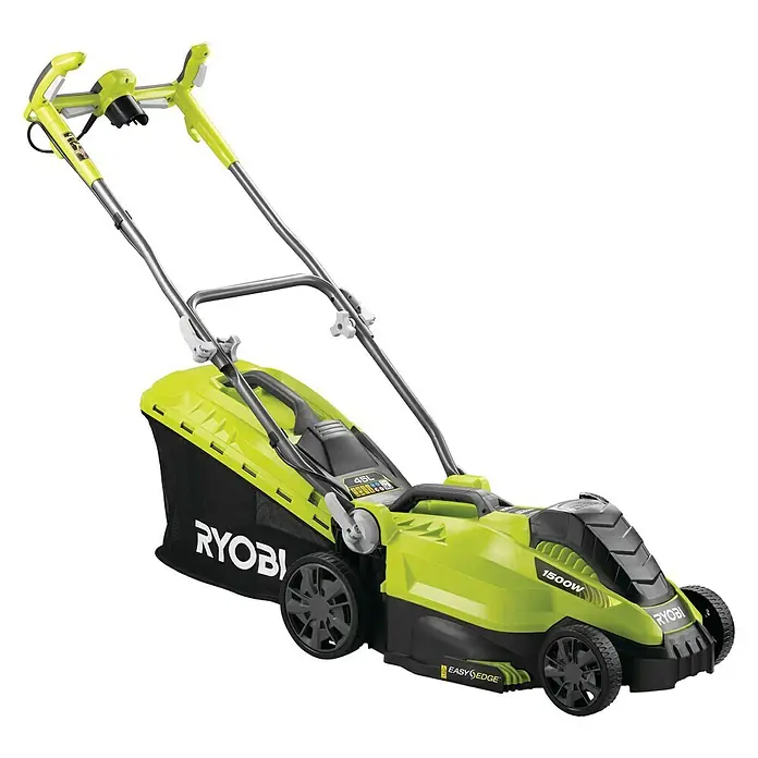 Ryobi Elektro-Rasenmäher RLM15E36H - 1.500 W, Schnittbreite: 36 cm - Der Ryobi Rasenmäher ist ein Gartengerät mit einem 1500W Motor, EasyEdge-Funktion, 45L Fangkorb, und praktischem Griff.