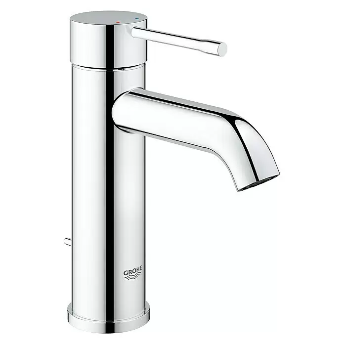 Grohe Essence New Waschtischarmatur S-Size - Mit Zugstange, Chrom, Glänzend - Rechte Seitenansicht
