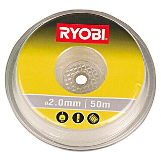 Ryobi Ersatzfaden RAC103 (Fadenlänge: 50 m, Fadenstärke: 2 mm, Passend für: Elektro-, Akku- und Benzin-Rasentrimmer)