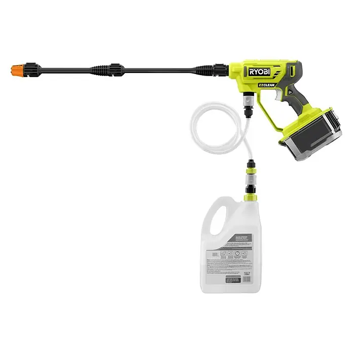 Ryobi ONE+ Druckreiniger Kaltverneblungsdüsen-Set RAC754 - Passend für: Alle Ryobi 18 V Mitteldruckreiniger - Akku-betriebener Ryobi EZClean-Reiniger mit ausziehbarer Düse und Reinigungsflüssigkeitsbehälter, ideal für flexible Reinigungsaufgaben.
