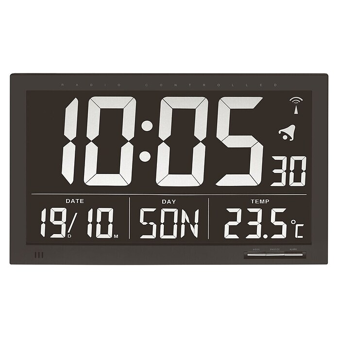 Reloj despertador (Negro, 36,8 x 23 cm)