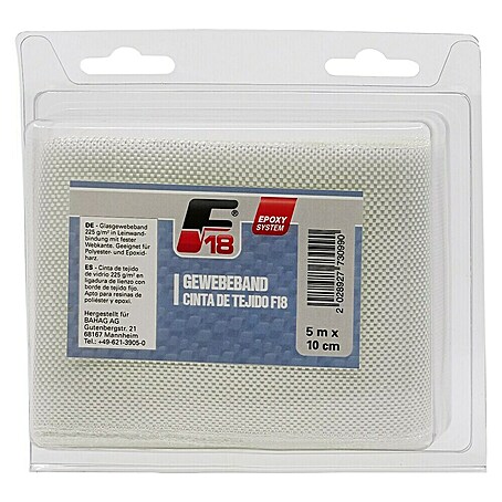 F18 Glasgewebeband (L x B: 5 m x 10 cm)