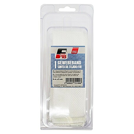 F18 Glasgewebeband (L x B: 5 m x 5 cm)