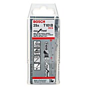 Bosch Hojas de sierra T 101 B (Madera blanda / Plásticos, 25 uds., Vástago en T)