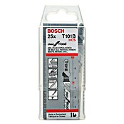 Bosch Hojas de sierra T 101 B (Madera blanda / Plásticos, 25 uds., Vástago en T)