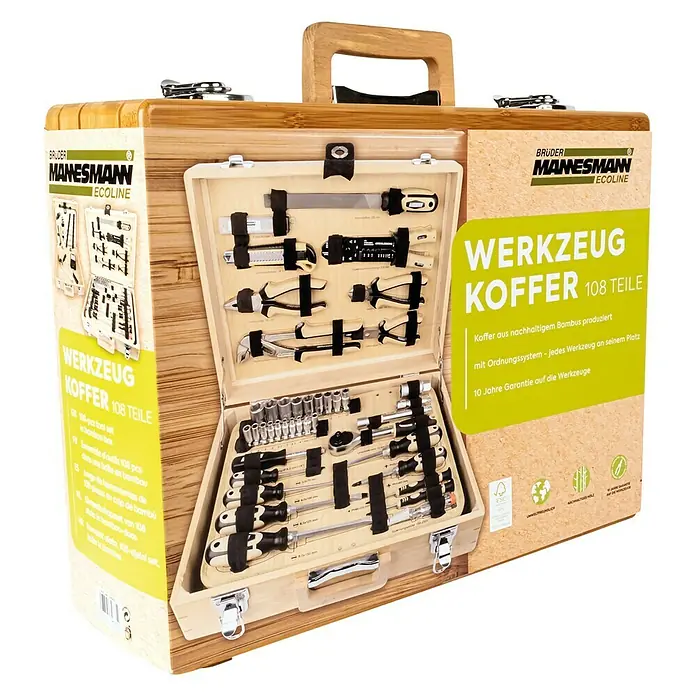 BRÜDER MANNESMANN Jeu d'outils ECOLINE, mallette, 108 pièces