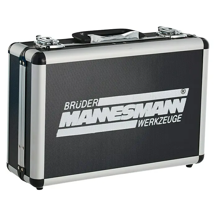 Brüder Mannesmann Werkzeugkoffer - L x B x H: 36,5 x 37 x 13,5 cm, 90 -tlg. - Werkzeugkoffer von Brüder Mannesmann mit robustem Aluminiumgehäuse und praktischen Tragegriff für einfachen Transport.