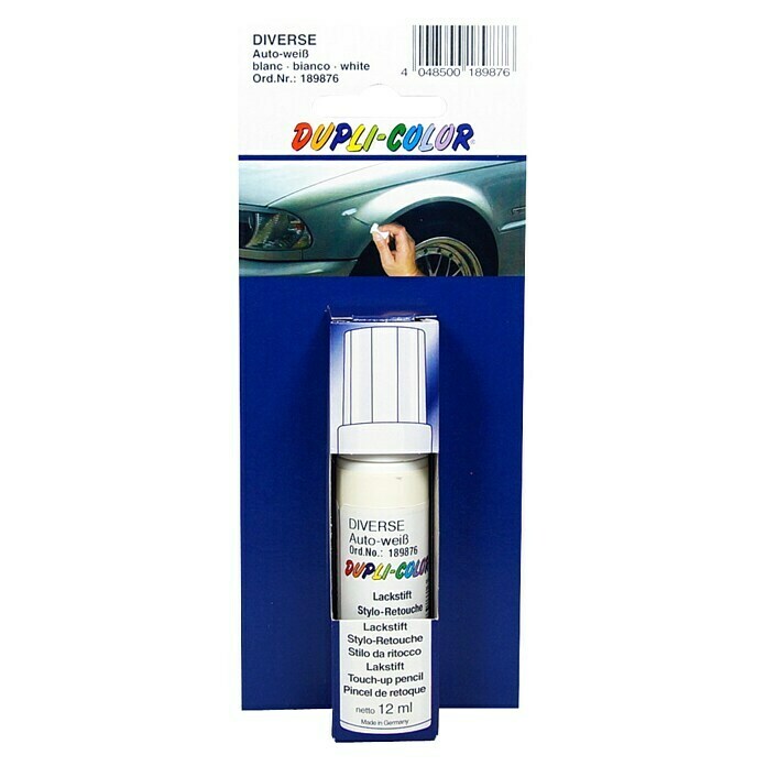 Dupli-Color Auto acryllakstift (Wit, Glanzend, 12 ml)
