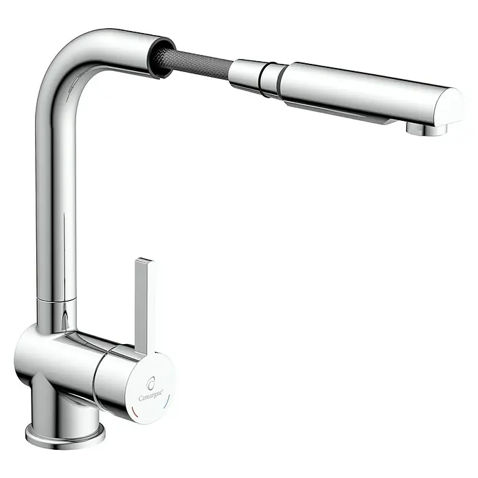 Camargue Spültischarmatur Adria - Chrom, Glänzend - Moderner Camargue Küchenarmatur mit Ausziehbrause in Chromoptik. Die Armatur zeichnet sich durch ihr elegantes Design und hohe Funktionalität aus.