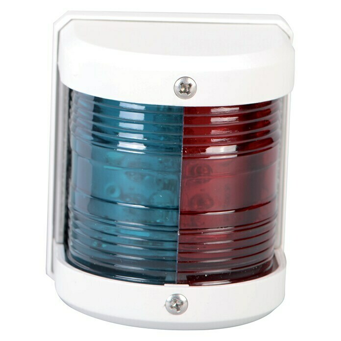 Talamex LED-Zweifarbenlaterne (55,5 x 64,4 x 75 mm, 12 V, 0,54 W, Weiß, Lichtfarbe: Rot/Grün)