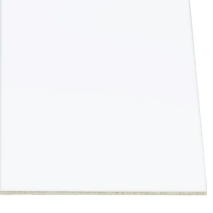 Panel trasero - Blanco mate, 244 cm x 122 cm x 3 mm - Primer plano de una superficie blanca, posiblemente un panel o lámina, mostrando una textura limpia y lisa.