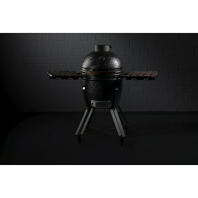 Kingstone Holzkohlegrill Kamado 38Schwarz, Hauptgrillfläche: Ø 38,3 cm Mood Shot