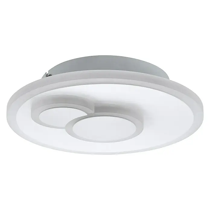 Eglo Plafón LED Cadegal - 7,8 W, L x An x Al: 20 x 20 x 5 cm, Blanco, Redondo - Lámpara de techo moderna con forma redonda y círculos LED integrados que proporcionan una iluminación brillante y uniforme. Ideal para salones y dormitorios.