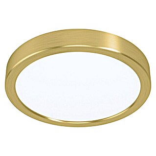 Eglo LED-Deckenleuchte rund FUEVA 5 (17 W, Ø x H: 210 mm x 2,8 cm, Gold, Warmweiß)