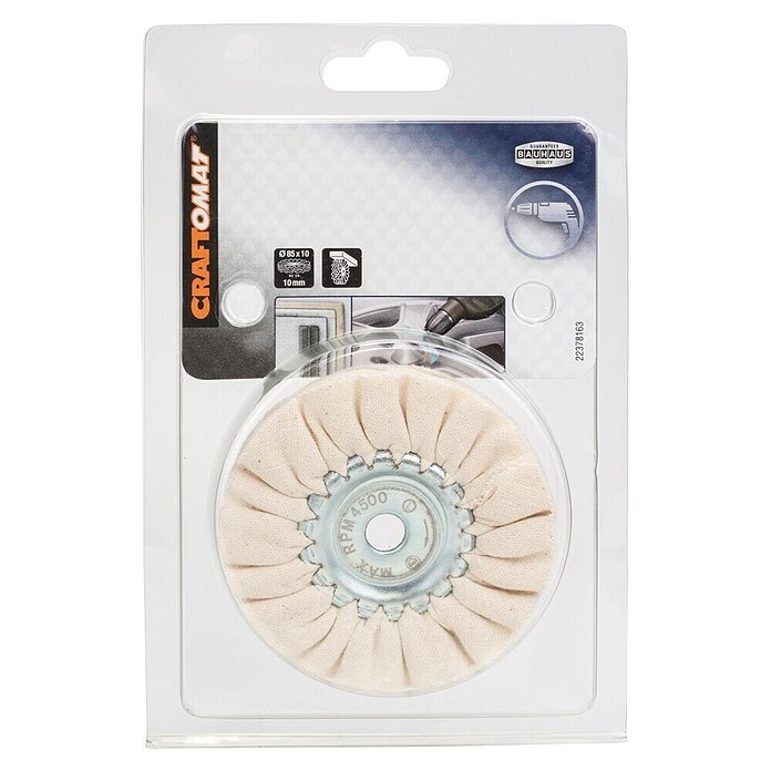 Craftomat Polijstschijf (Diameter: 85 mm, Breedte: 10 mm)
