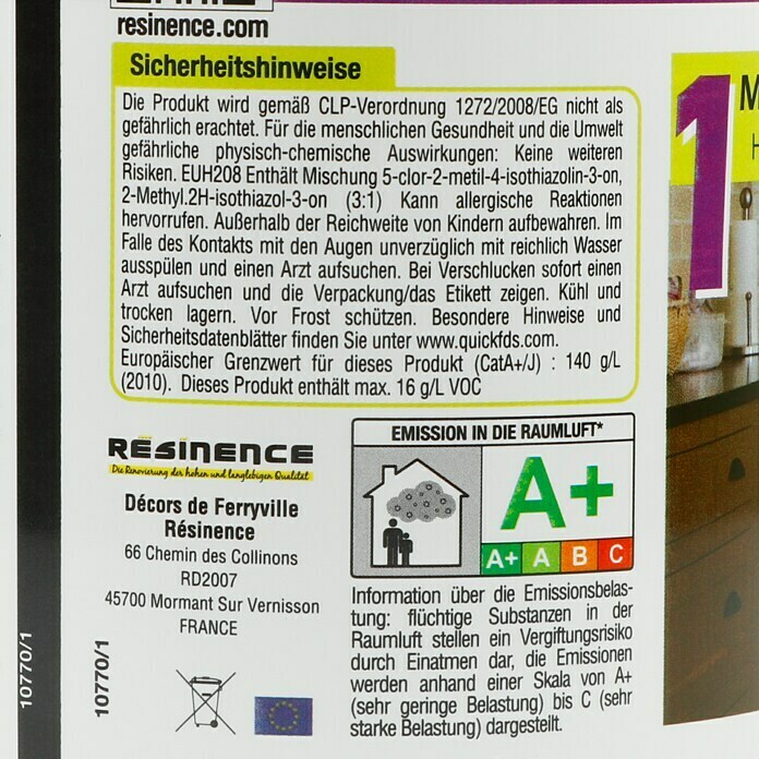 Résinence Créasine Farbiges Kunstharz (Milchig, 500 ml)